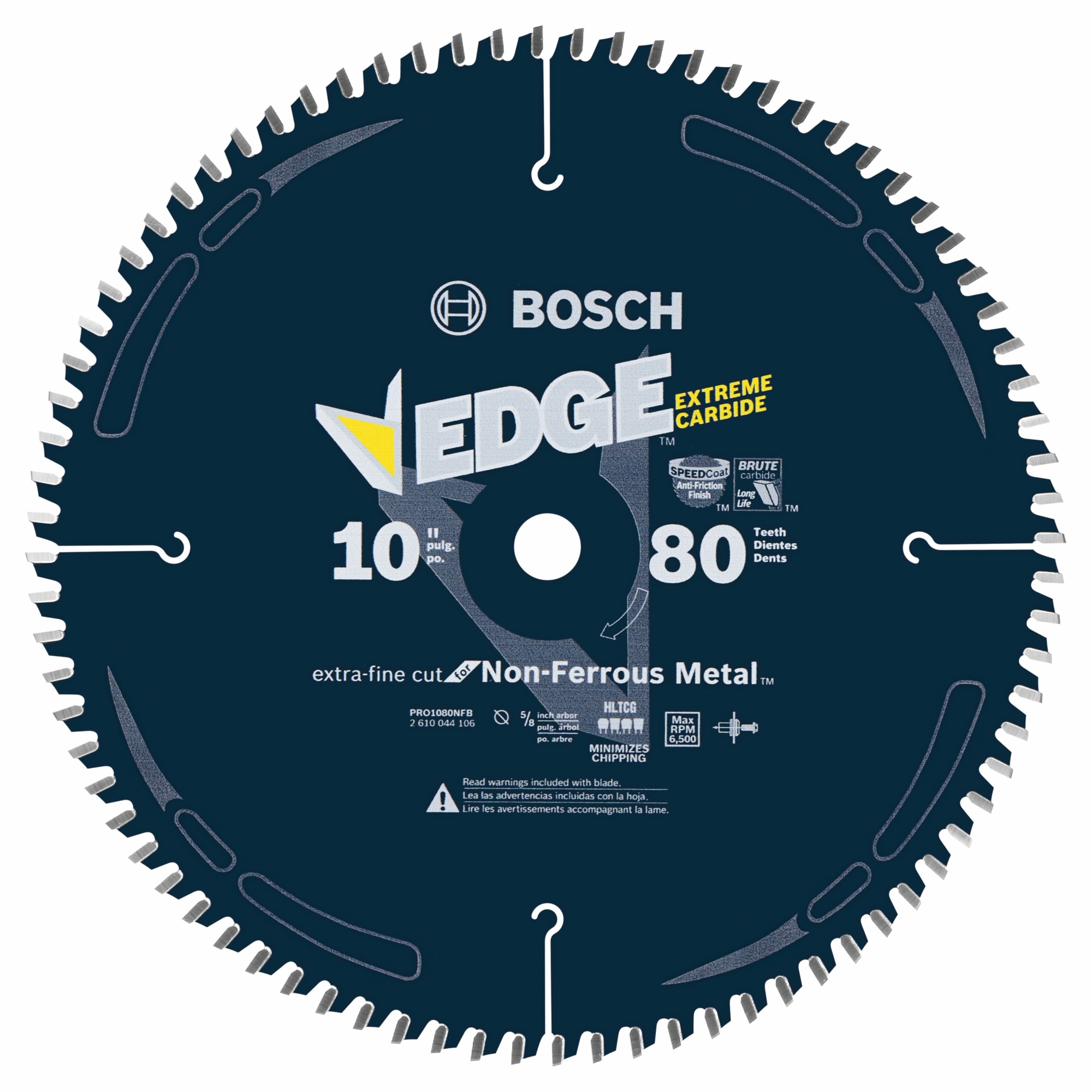 Bosch Edge Non-Ferrous Metal-Cutting Circular Saw Blade — 10in., 80 Tooth, Model# PRO1080NFB